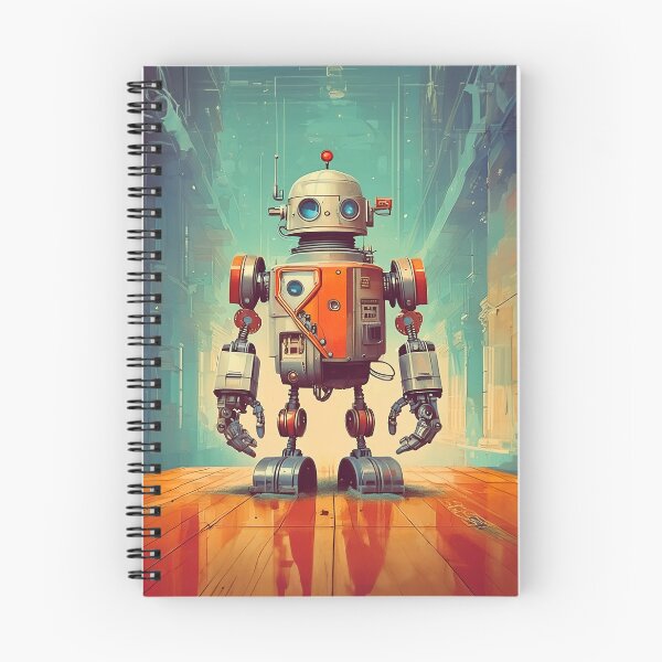 Item preview, Retro Robot in Vintage Style designed and sold by drawbey.