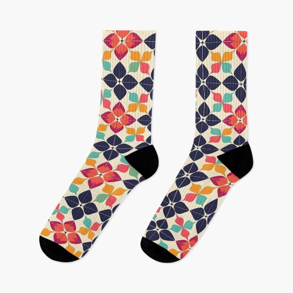 Item preview, Colorful Flower Tile Pattern designed and sold by ArtbyAiGallery.