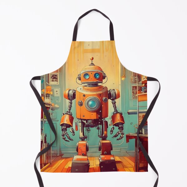 Item preview, Retro Robot in Vintage Style designed and sold by drawbey.