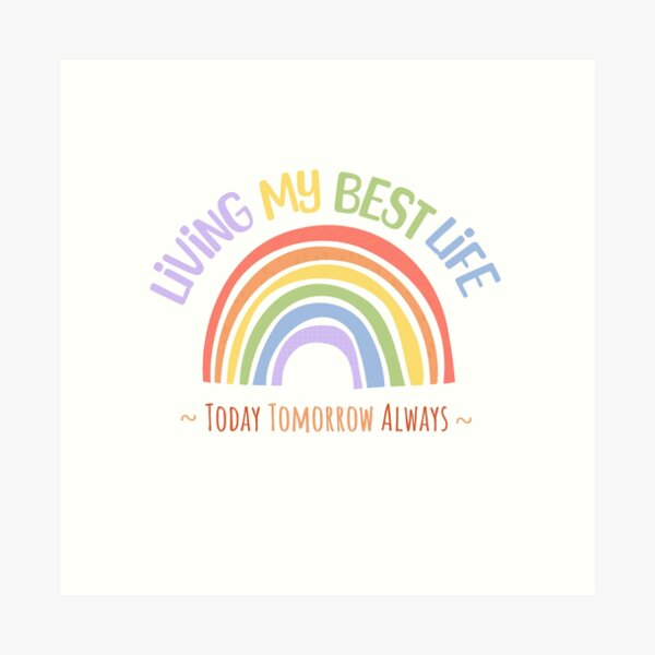 Item preview, Living My Best Life Sweatshirt, Living My Best Life, Motivational Phrase Sweatshirt, Women Sweatshirt, Life Sweatshirt, Rainbow, Sunny designed and sold by IndraShopEs.