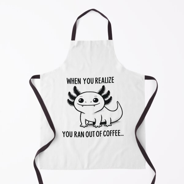 Item preview, Axolotl Coffee Meme - When You Run Out of Coffee designed and sold by RetroPop23.