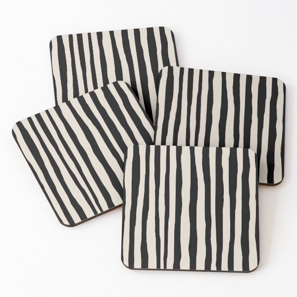 Item preview, Vertical Stripes Black and Linen White designed and sold by tonymagnerart.
