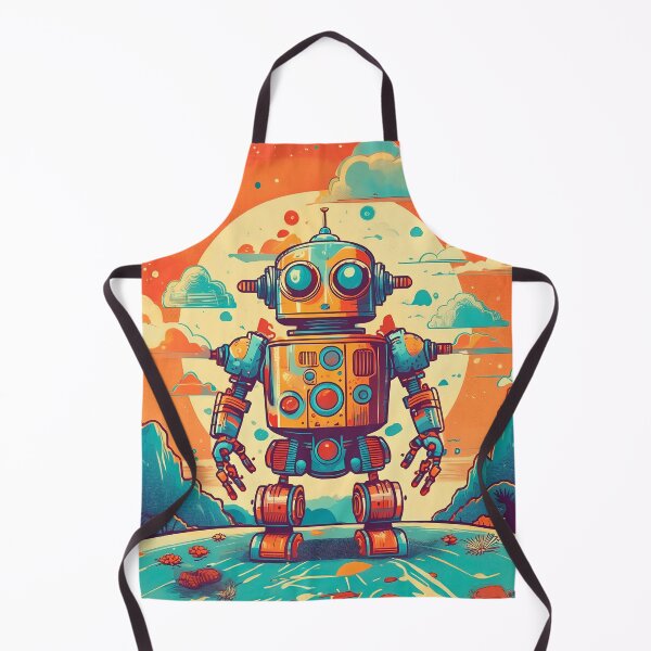 Item preview, Retro Robot in Vintage Style designed and sold by drawbey.