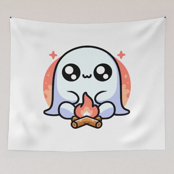 Item preview, Kawaii Ghost Campfire designed and sold by PMCreative.
