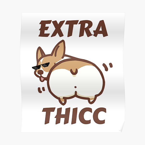 Extra Thicc Corgi Poster