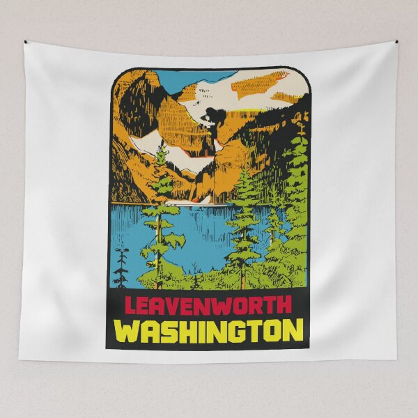 Item preview, Leavenworth Washington Vintage Style Decal designed and sold by Decal Mania.