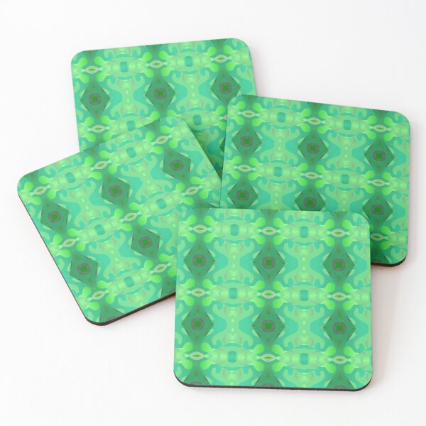 Item preview, Abstract Totem Hourglass Greens 5748 designed and sold by Art in My Loft.