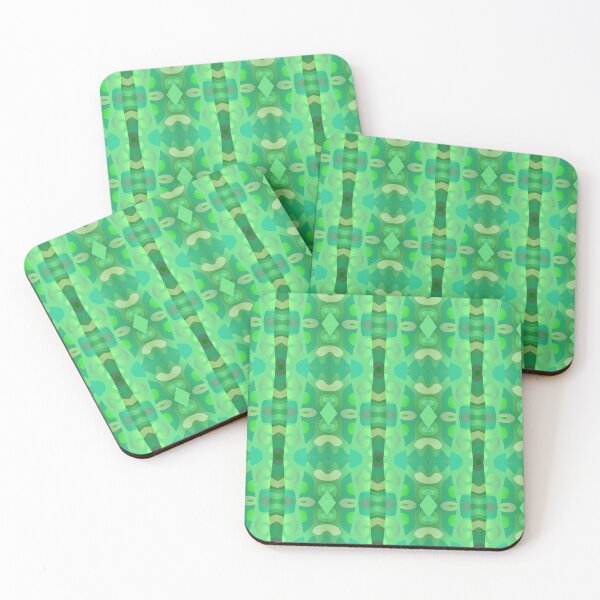 Item preview, Abstract Totem Owl Vertical Stripe Greens 5748 designed and sold by Art in My Loft.