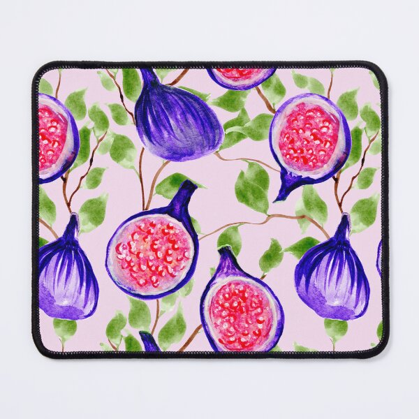 Item preview, Rustic watercolor figs and leaf branches create a lush, natural design in pink designed and sold by JasmineGDesigns.