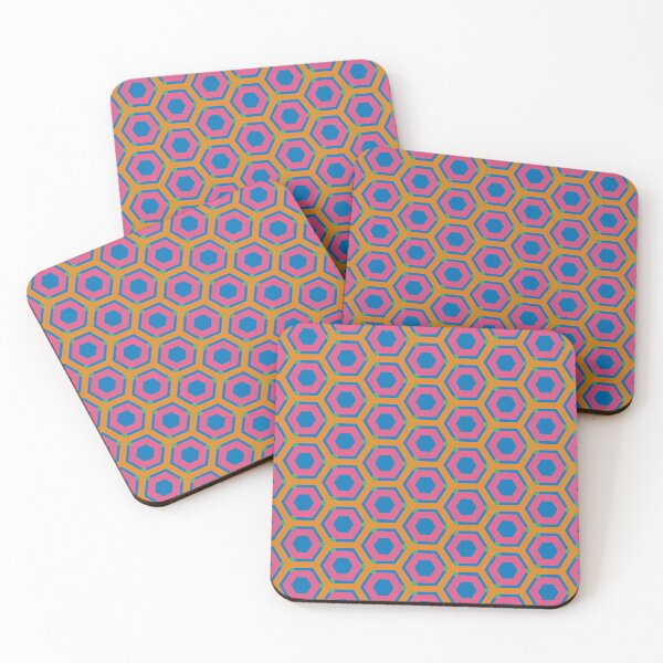 Item preview, Geometric Maximalist Rainbow Colorful Honeycomb Hexagons designed and sold by Triplicate Limited.