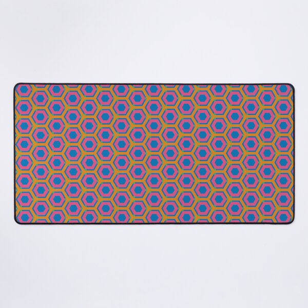 Item preview, Geometric Maximalist Rainbow Colorful Honeycomb Hexagons designed and sold by Triplicate Limited.