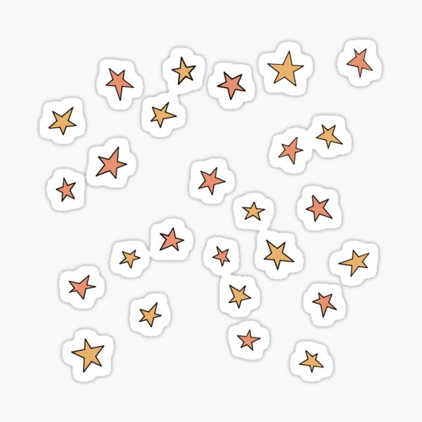 Item preview, orange mini stars pack designed and sold by Depression-Art.