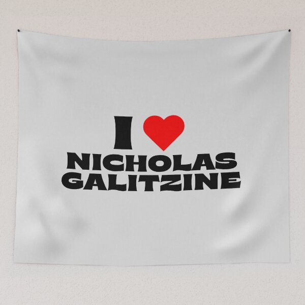 Item preview, I Love Nicholas Galitzine - Black Fonts designed and sold by Itsheartshop.