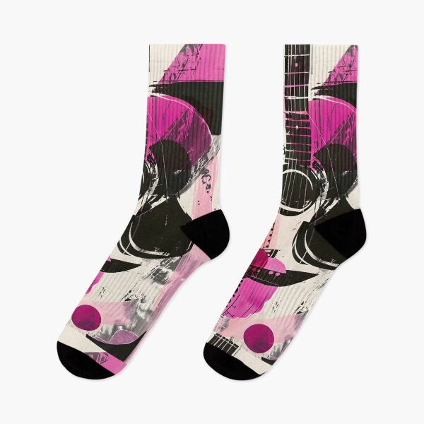 Item preview, Energetic Avant Garde Melodies - Dynamic Abstract Guitar Composition in Vibrant Hues designed and sold by OlfactoART Studio.