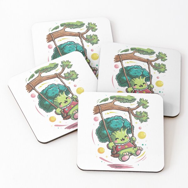 Item preview, Swinging with Joy: A Happy Broccoli's Colorful Adventure designed and sold by SplashTastic.