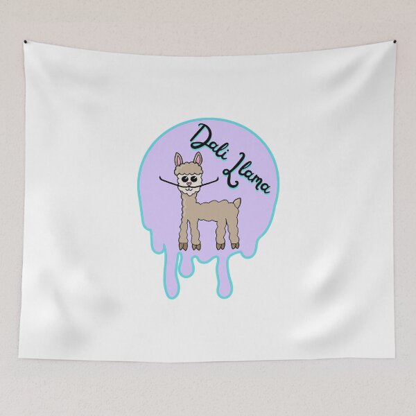 Item preview, Dali Llama Art History Pun Salvador Dali Mustache Surrealism designed and sold by rosaliemillen.
