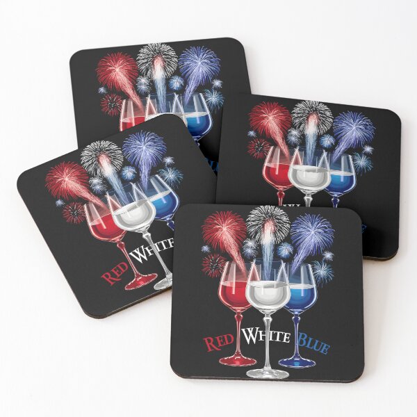 Item preview, Red White Blue Wine Fireworks Celebration designed and sold by Quirky Shirts.