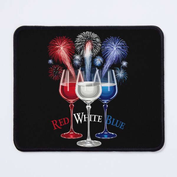 Item preview, Red White Blue Wine Fireworks Celebration designed and sold by Quirky Shirts.