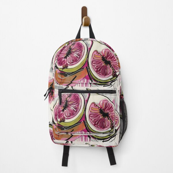 Item preview, Fig Art Vibrant Harmony - Expressive Figs Fruits in Bold Pink and Green Hues Generative AI designed and sold by OlfactoART Studio.