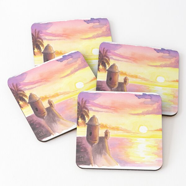 Item preview, Caribbean Fort Sentry Tower during Sunset designed and sold by artshop77.