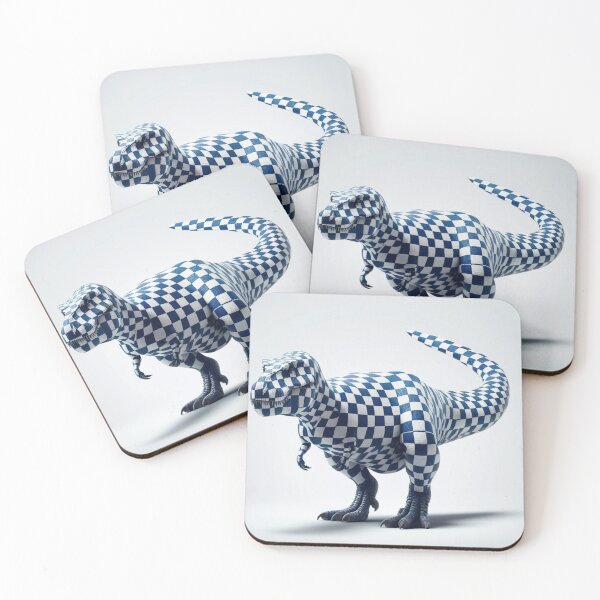 Item preview, Dinosaur & Harmony: Blue and White T-rex designed and sold by hapisemilab-jpn.