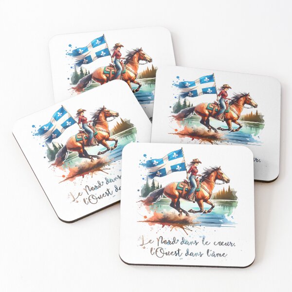 Item preview, Quebec Cowgirl Québécoise - Le Nord dans le cœur, l'Ouest dans l'âme designed and sold by Pawsitive Pixel Studio.