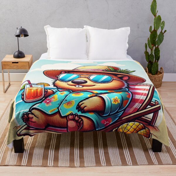 Item preview, wombat on beach designed and sold by aliraweb.