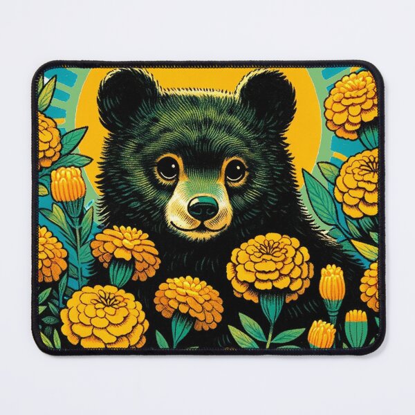 Item preview, Marigold Black Bear designed and sold by FrictionMaxxing.