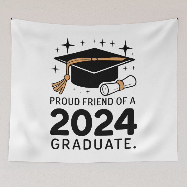 Item preview, Proud Friend Of A 2024 Graduate designed and sold by Quirky Shirts.
