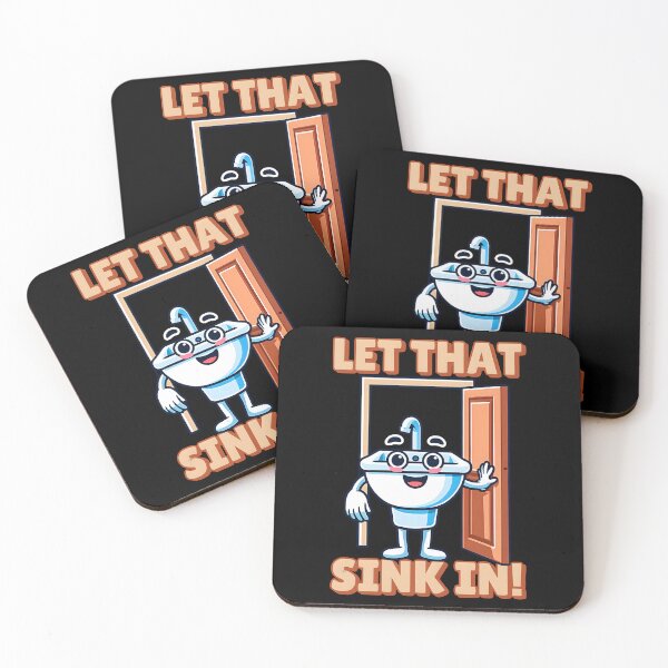Item preview, Let That Sink In - Funny Pun Design. Humorous Gift for pun lovers and plumbers. designed and sold by Unitepeople.