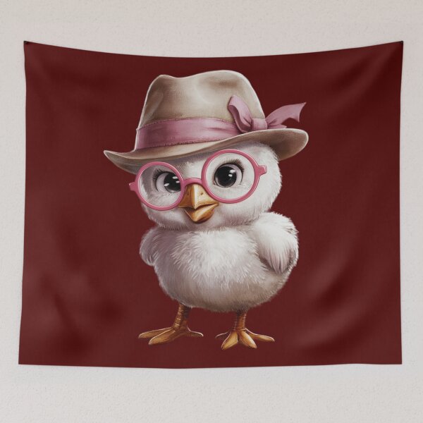 Item preview, baby chick wearing a hat and glasses designed and sold by 123ks.