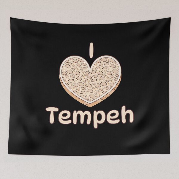 Item preview, I Love Tempeh Vegan Veganer Indonesisch designed and sold by MooonTees.