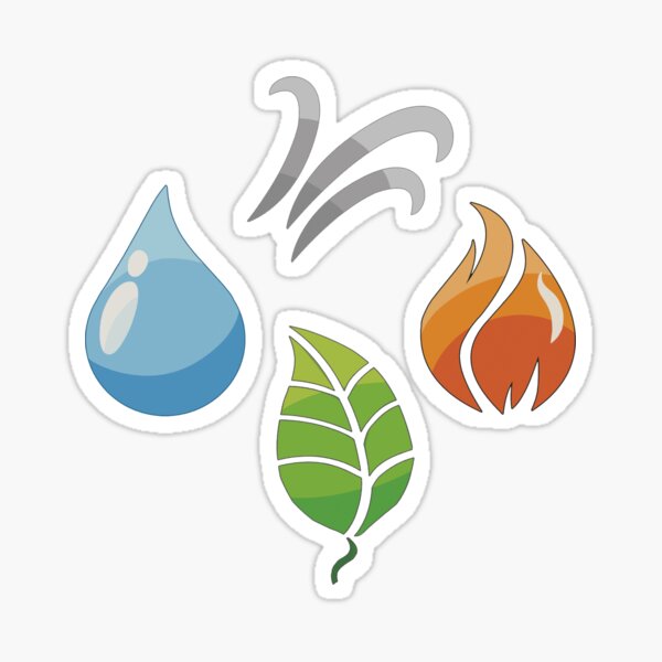 Sticker Set Of Natural Elements