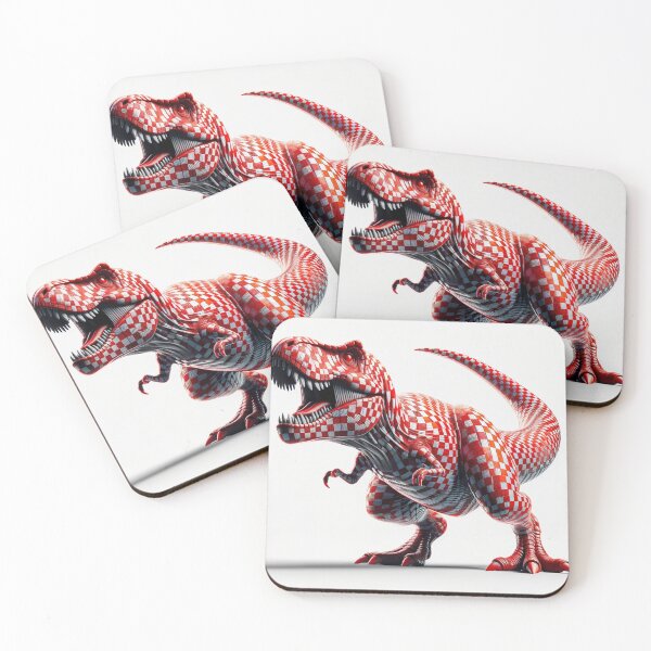 Item preview, Dinosaur & Harmony: Red and White T-rex designed and sold by hapisemilab-jpn.