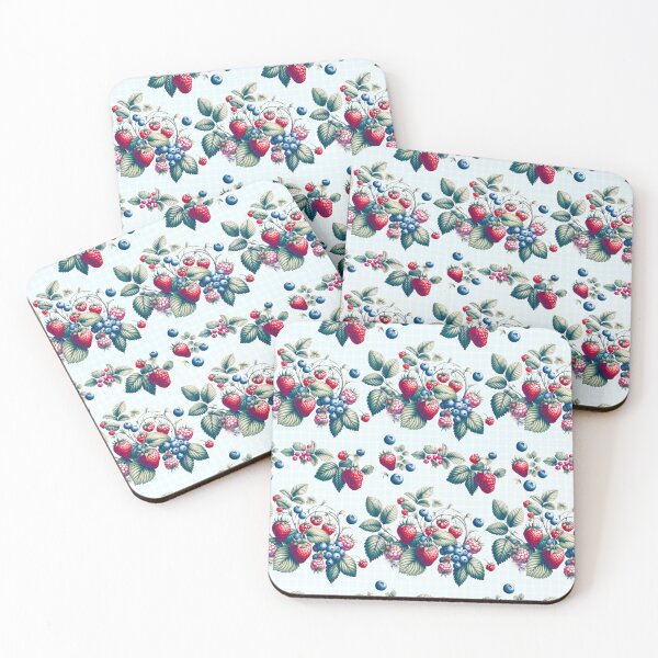 Item preview, Summer Berries Blue designed and sold by fleur-moderne.