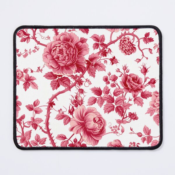 Item preview, Toile de Jouy inspired Red Rose Reverie designed and sold by fleur-moderne.