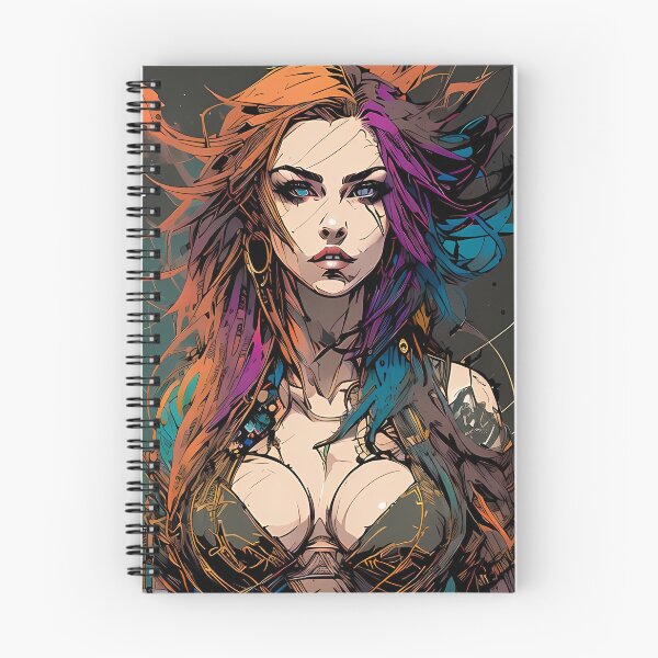 Item preview, Attractive woman in inkpunk style designed and sold by MrBooch.