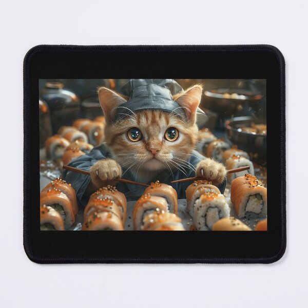 Item preview, Sous Chef Cat Art Illustration, Fun and Quirky, Great Gift for Cooks and Cat Enthusiasts designed and sold by SavageKitties.