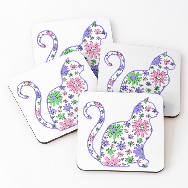 Item preview, Flower doodle cat LGBTQ+ Trigender Pride Flag designed and sold by JoyfulJen.
