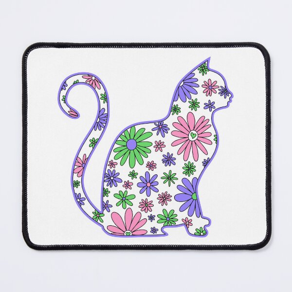 Item preview, Flower doodle cat LGBTQ+ Trigender Pride Flag designed and sold by JoyfulJen.