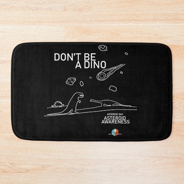 Item preview, Don't Be a Dino, Asteroid Day Asteroid Awareness (for DARK backgrounds) designed and sold by Markadesign.