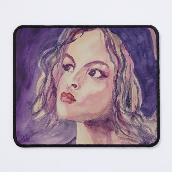 Item preview, Portrait of a young confident woman in violet designed and sold by margikunst.