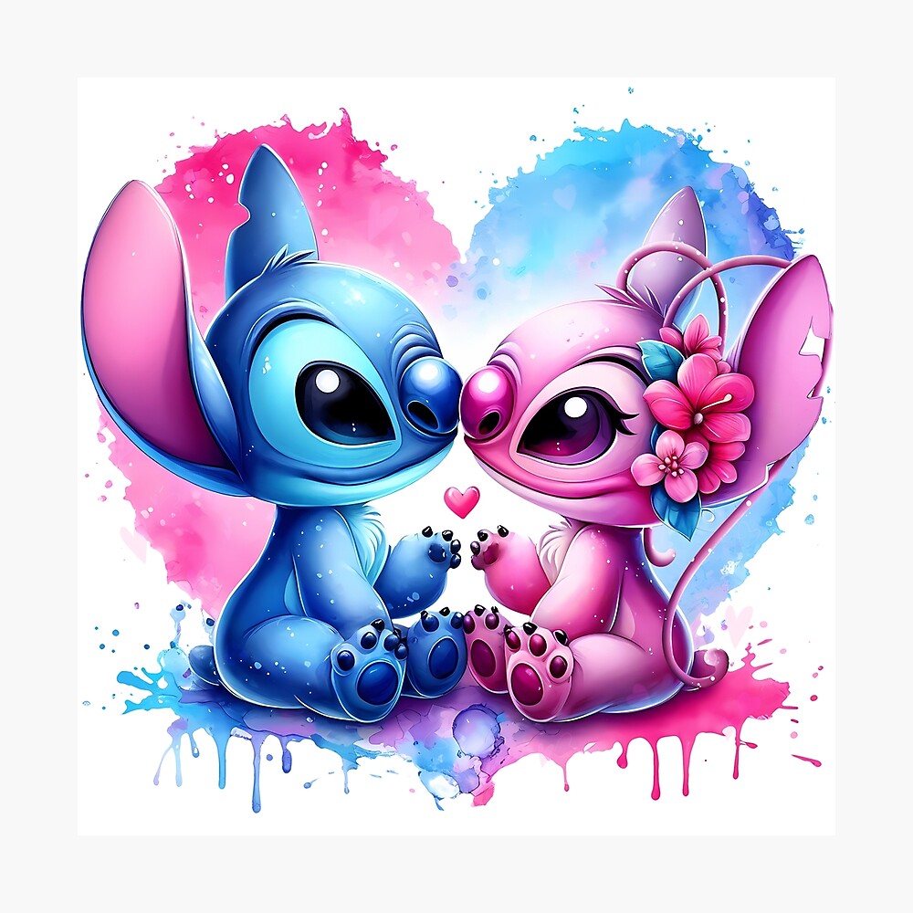 Stitch and Angel Heart Poster