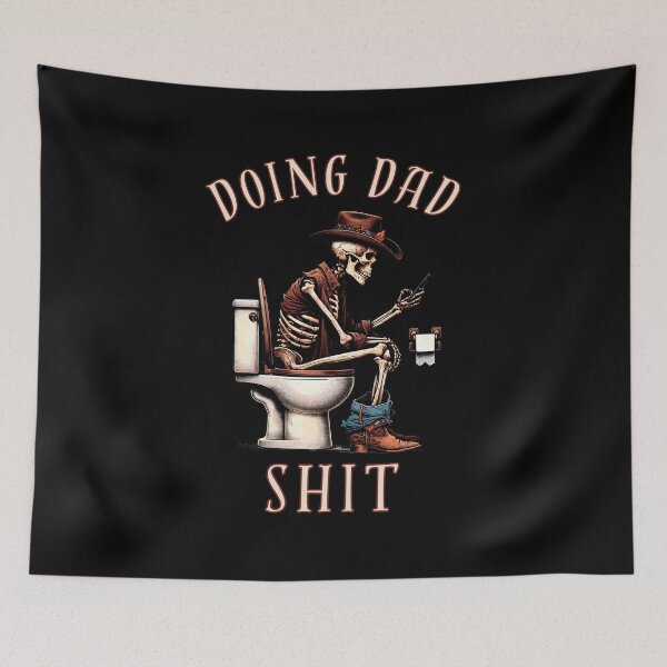 Item preview, Doing Dad Shit Skeleton Toilet designed and sold by Pine-Shop.