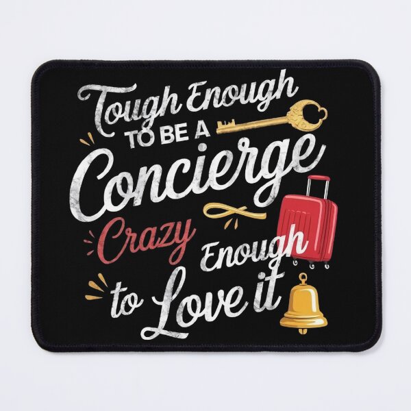 Item preview, Tough Enough to be a Concierge, Crazy Enough to Love it - Bold and Funny Design designed and sold by Creatiforge.