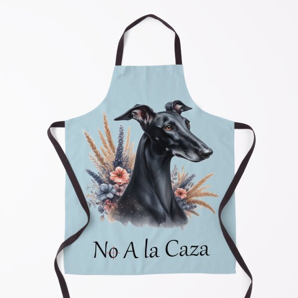 Item preview, No A la Caza! - Black Galgo Español in watercolor designed and sold by Berlini.