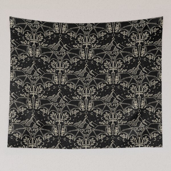 Item preview, Night Court Damask - cream designed and sold by meghanmarie.