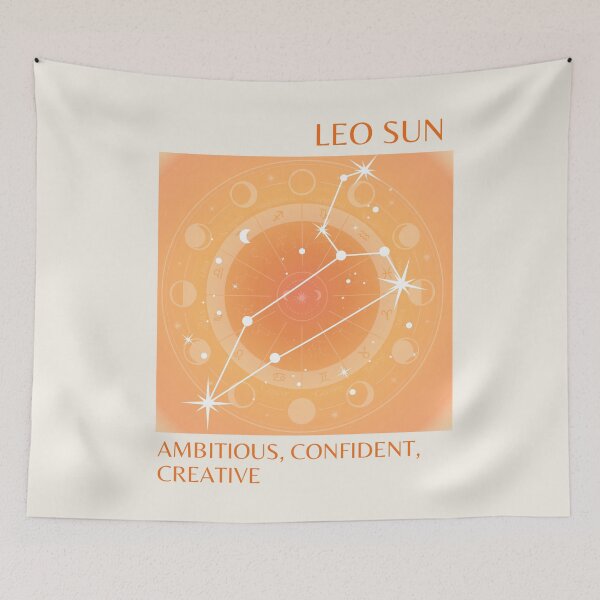 Item preview, Leo, Leo Sun Sign, Leo Zodiac, Orange Aura Gradient designed and sold by Magic Love Art Print.