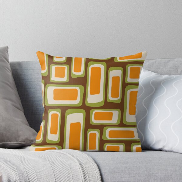 Item preview, Retro Mid Century Modern Abstract Composition Brown Orange and Green designed and sold by tonymagnerart.