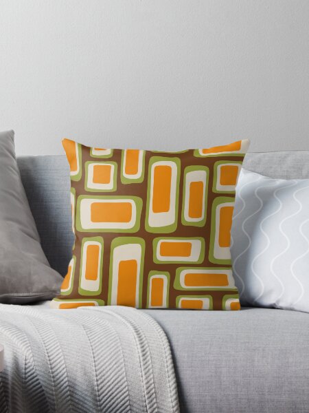 Item preview, Retro Mid Century Modern Abstract Composition Brown Orange and Green designed and sold by tonymagnerart.